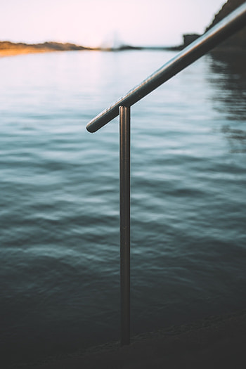 Nature, Water, Lake, Metal, Metallic, Handrail, Railings HD phone wallpaper