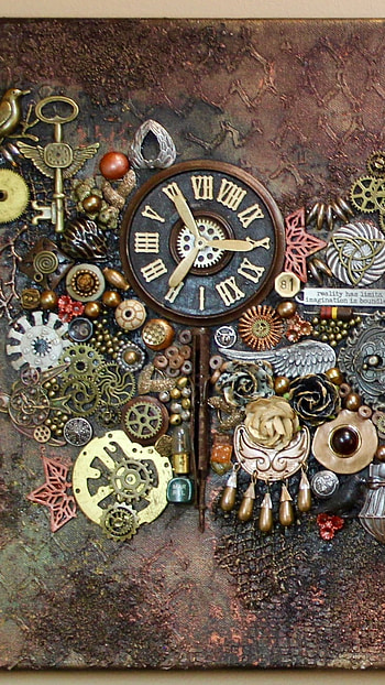 Assemblage, Steampunk, Digital Art HD phone wallpaper