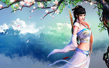 Fantasy girl, girl, lovely, spring, fantasy HD wallpaper