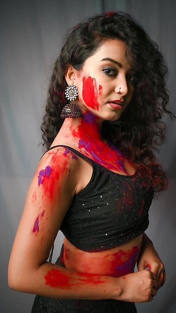 Sayani Pradhan, model, happy holi HD phone wallpaper