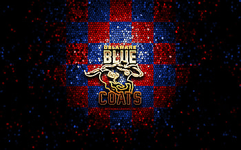 Delaware Blue Coats, glitter logo, NBA G League, red blue checkered background, basketball, american basketball team, Delaware Blue Coats logo, mosaic art HD wallpaper