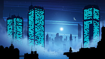 Gotham Towers, batman, artwork, artist, deviantart, superheroes HD wallpaper