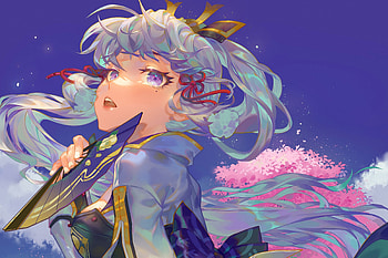 Kamisato Ayaka — Genshin Impact Quad Sakura Breeze, Genshin Impact, Kamisato Ayaka (Genshin Impact) HD wallpaper
