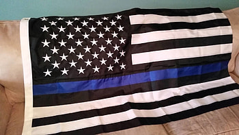 Thin Blue Line Flag HD wallpaper