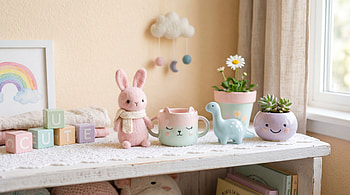 Pastel Plush Nursery — Cute, Stuffed Animal HD wallpaper