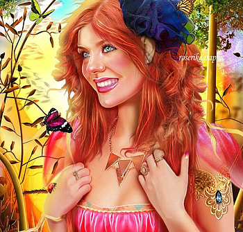 Laroussedanslesoleil, lady, abstract, fantasy, art HD wallpaper