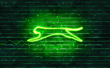 Slazenger green logo, , green brickwall, Slazenger logo, brands, Slazenger neon logo, Slazenger HD wallpaper