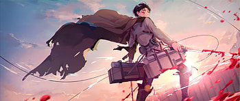 Levi Ackerman, Anime character, High-resolution , Artistic backgrounds HD wallpaper
