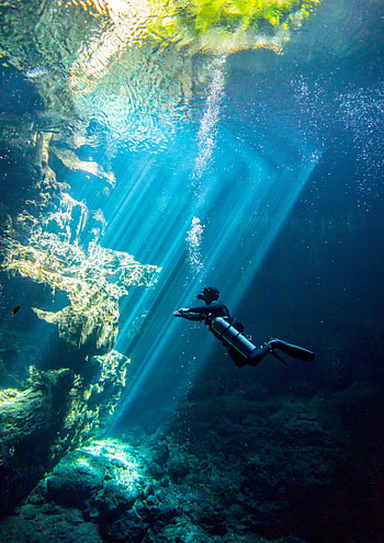 Cenote El Pit, Diving HD phone wallpaper