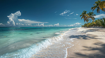 Tropical Serenity: Stunning Beach and Sea, sea, beach HD wallpaper
