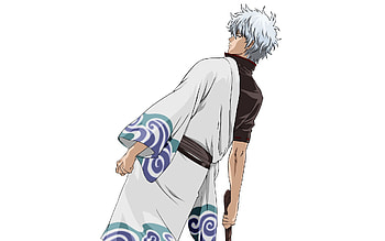 Gintama simple background, Gintoki Sakata , Subtle elegance, Focus on character HD wallpaper