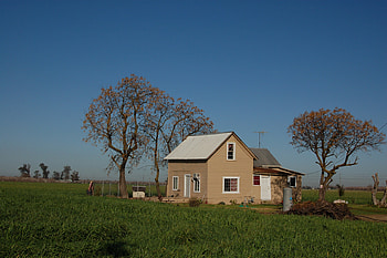 Farming Community, california, house, trees, farm, ceres, home HD wallpaper