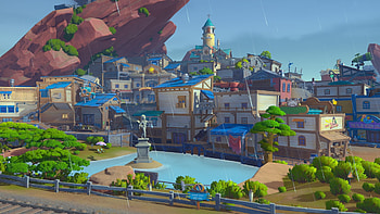 My Time at Sandrock | Vibrant Town Scene Background, video game, My Time at Sandrock HD wallpaper