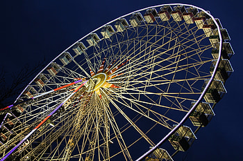 Night, Miscellanea, Miscellaneous, Ferris Wheel, Attraction HD wallpaper