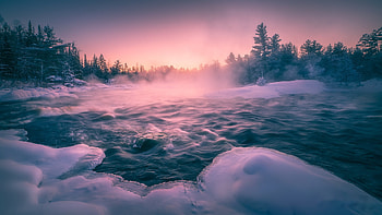 Lake Winter, Lake, sky, Nature, Winter HD wallpaper