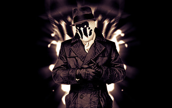 Rorschach Watchmen Comics, Rainy , Dark background, Intriguing HD wallpaper
