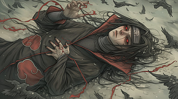 Creepy Itachi Uchiha waiting for his death, Anime, Naruto, Itachi Uchiha, Akatsuki (Naruto), Sharingan (Naruto) HD wallpaper
