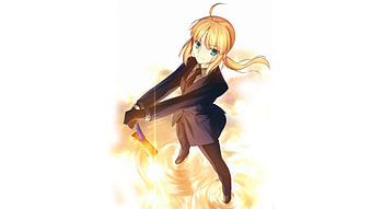 Smile, confident, Saber Alter, Fate series HD wallpaper