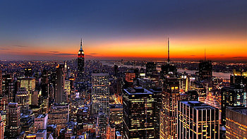 New York, Cities, Night, View From Above, Skyscrapers HD wallpaper
