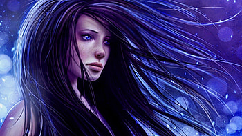 Somewhat Blue, women, fantasy, dark, emo HD wallpaper