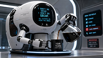 — Brew Bot Pouring Your Tears, Coffee Machine HD wallpaper