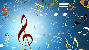 MUSICAL NOTES, notes, symbols, instrument, abstract, rhythm, musical, clefs HD wallpaper
