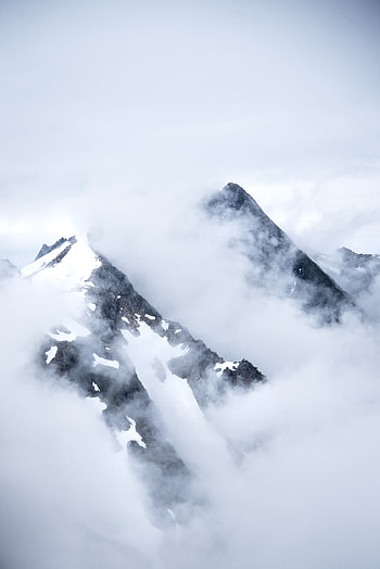 Nature, Mountains, Snow, Vertex, Fog, Tops HD phone wallpaper