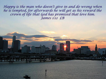 Rewards, scripture, skyscrapers, bridge, verse, temptation, christian HD wallpaper