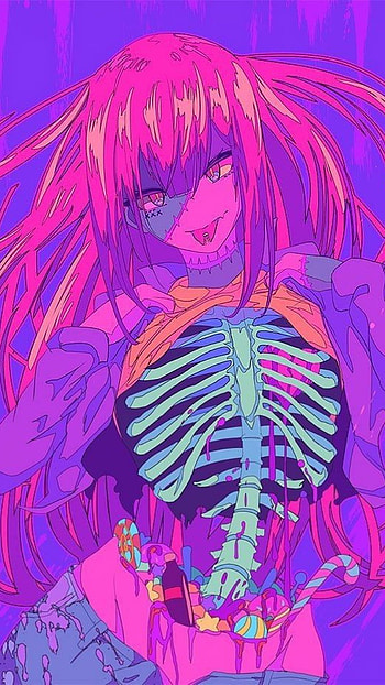 anime, magenta, pink HD phone wallpaper