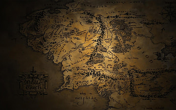 Lord of the Rings Map, Tolkien HD wallpaper