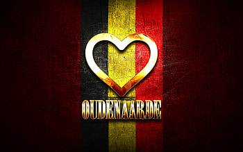 I Love Oudenaarde, belgian cities, golden inscription, Day of Oudenaarde, Belgium, golden heart, Oudenaarde with flag, Oudenaarde, Cities of Belgium, favorite cities, Love Oudenaarde HD wallpaper