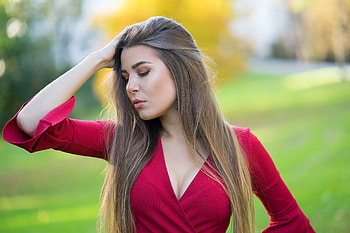 Model, women, girl, hair HD wallpaper