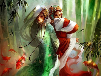 Beijing Opera , cg, 3d, fantasy, chinese artist, ancient times, girl HD wallpaper