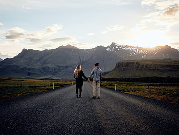 Mountains, Love, Road, Couple, Pair, Romance HD wallpaper