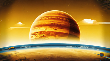 Stunning Ultra of Jupiter's Majestic View, planet, Jupiter, space, Celestial, sunrise HD wallpaper
