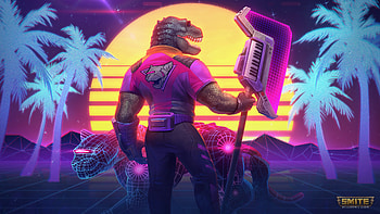 Smite, T-rax, Dinosaur, video game HD wallpaper
