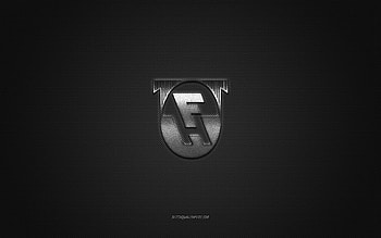 Fimleikafelag Hafnarfjordur, Icelandic football club, silver logo, gray carbon fiber background, Besta-deild karla, football, Hafnarfjordur, Iceland, Fimleikafelag Hafnarfjordur logo HD wallpaper
