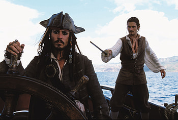 Will Turner, Jack Sparrow, Johnny Depp, Orlando Bloom, resolution HD wallpaper