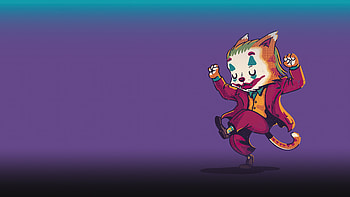 Joker Cat Minimal , joker, superheroes, artist, artwork, digital-art HD wallpaper
