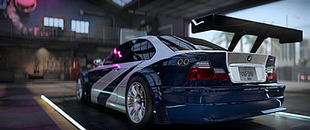 BMW M3 GTR Back View, Need for Speed Heat, car HD wallpaper