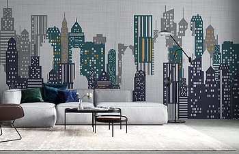 Skyline Mural, Travels, City silhouette , Modern cityscape HD wallpaper