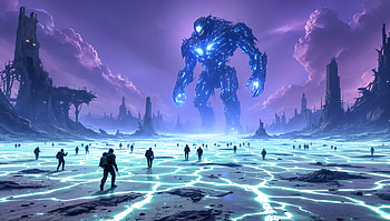 Epic Ultra : Giants of a Dystopian World, futuristic, fantasy, giant robot, futuristic landscape, Sci Fi HD wallpaper