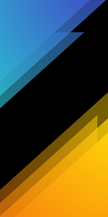 Abstract, orange, amoled, blue, black, dark, pattern, yellow, minimalist, lines HD phone wallpaper