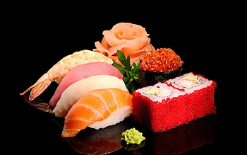 Sushi , background, Visual treat, Japanese cuisine HD wallpaper