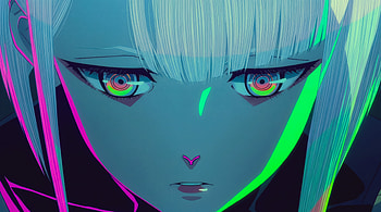 Cyberpunk Edgerunners - Lucy Close Up, Cyberpunk: Edgerunners, Lucy (Cyberpunk: Edgerunners), Anime Girl, Neon HD wallpaper