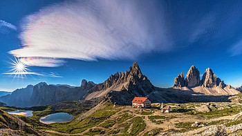 tre Cime Di Lavaredo, The Dolomites, Italy, rocks, mountains, alps, landscape, sky, cloud HD wallpaper