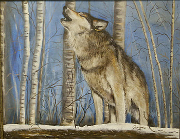 Howling Wolf, winter, animal, howling, moon, snow, dogs, nature, wolf HD wallpaper