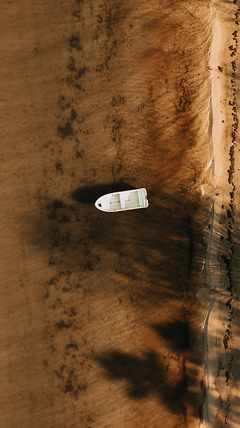 Nature, Sand, View From Above, Boat HD phone wallpaper