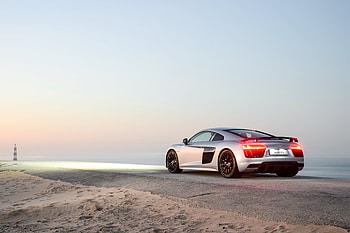 Audi, Cars, Road, Back View, Rear View, R8 HD wallpaper