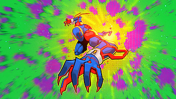 SpiderMan 2099 Punch , spiderman-2099, miguel-o-hara, spiderman, superheroes, artist, artwork, digital-art, artstation HD wallpaper